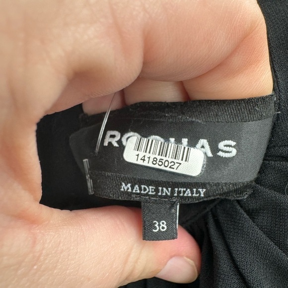 Rochas Black Camica Penny Keyhole Back Women 38/8/Medium Quarter Sleeve Blouse - Picture 6 of 13